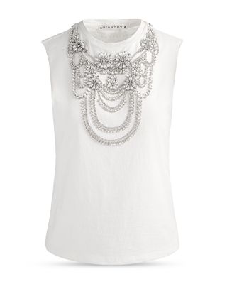 Dede Rhinestone Embellished Tank Top
