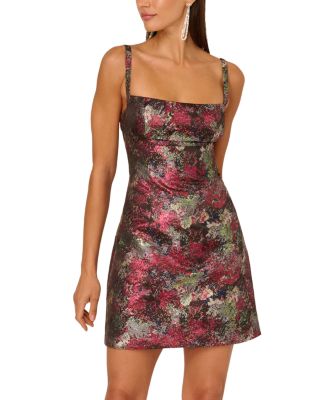 Metallic Jacquard Mini Dress