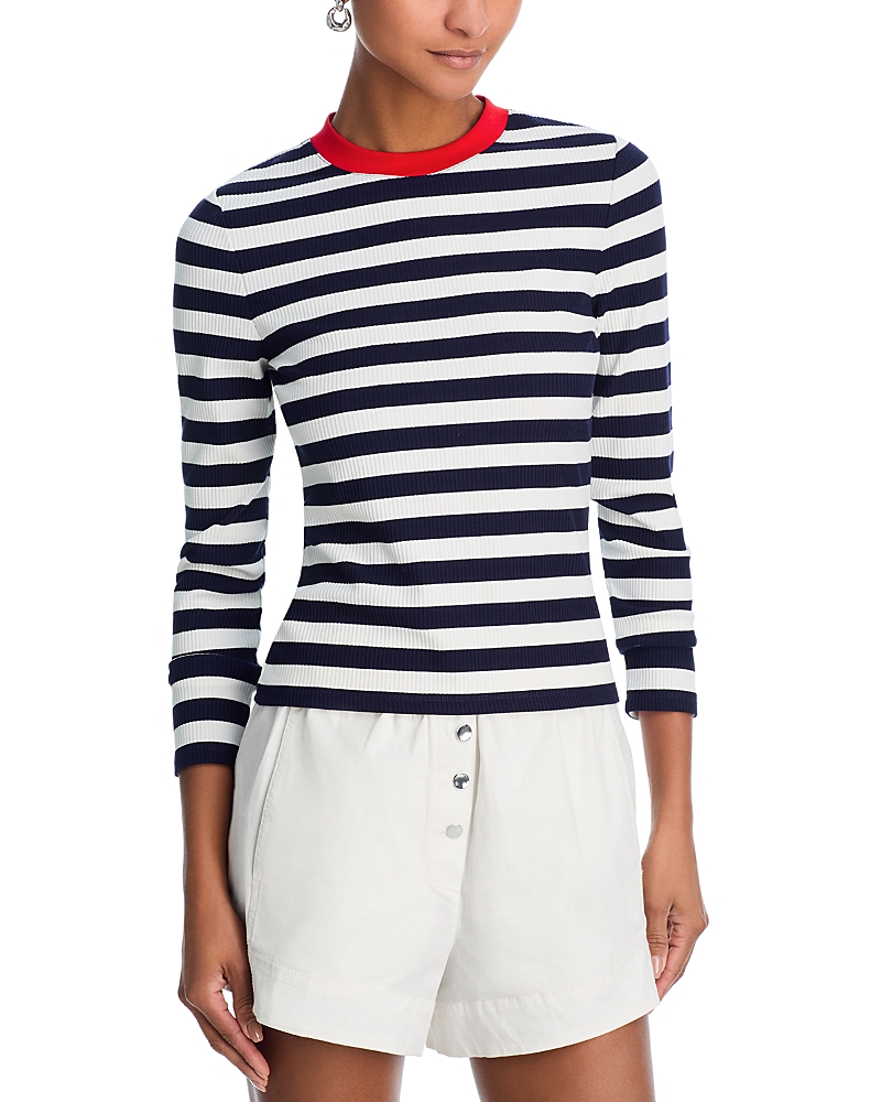 French Connection Esmae Rib Knit Top In Blue