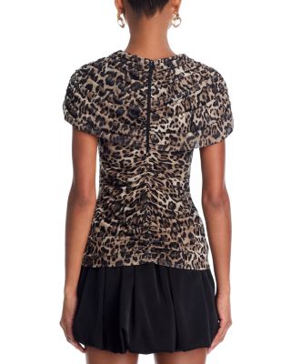 Beth Ruched Mesh Top