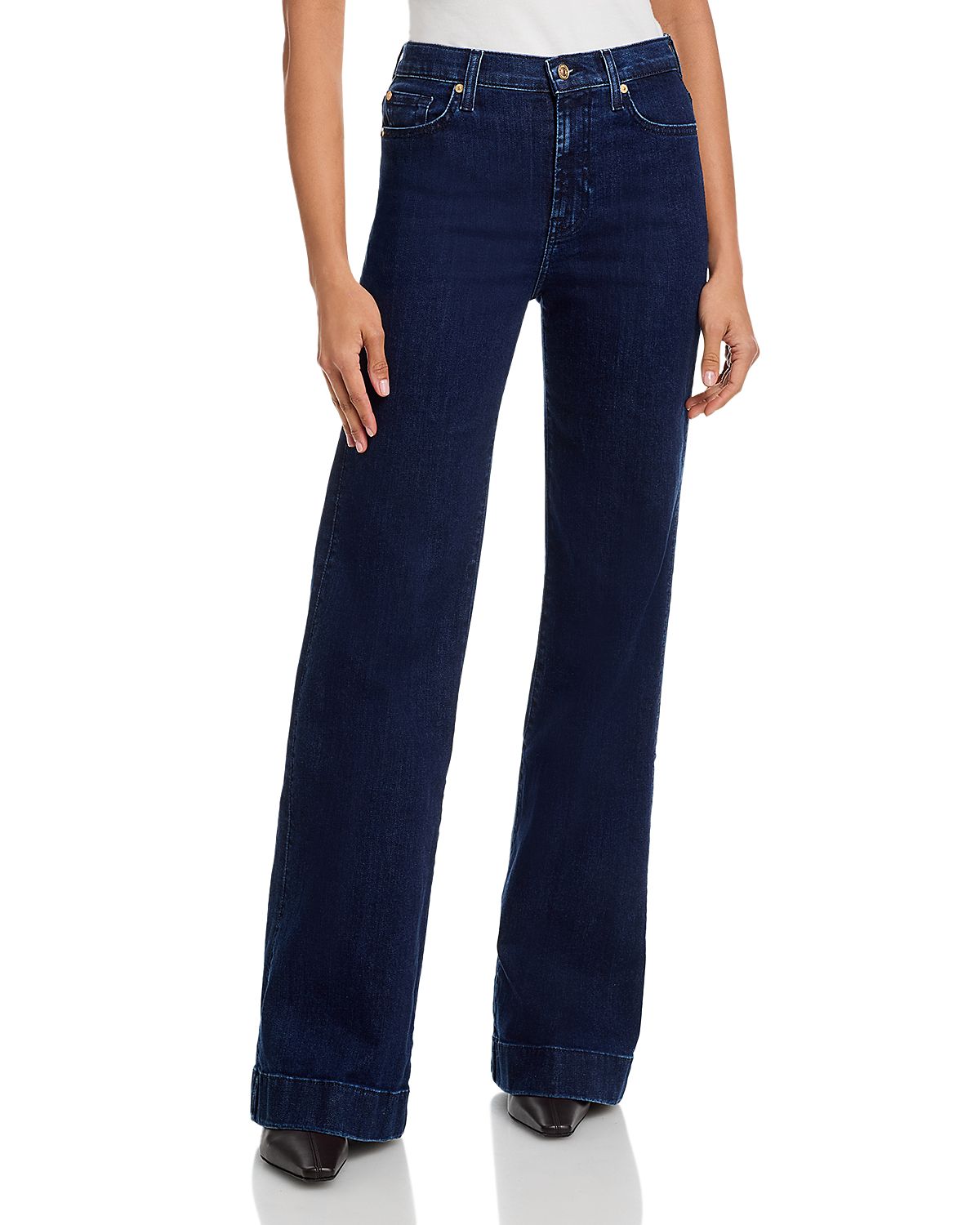 7 For All Mankind Modern Dojo High Rise Wide Leg Flare Jeans