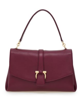 Ferragamo Front Flap Small Leather Handbag