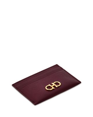 Gancini Leather Card Holder