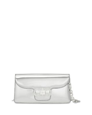 Double Gancini Mini Metallic Leather Chain Bag