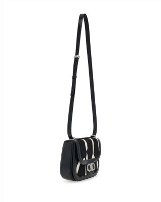 Double Gancini Calf Hair Crossbody