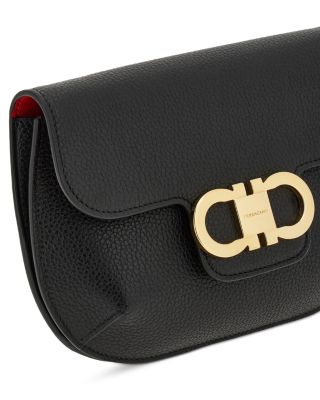 Double Gancini Mini Leather Shoulder Bag