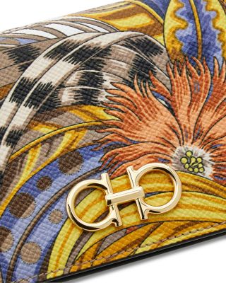 Gancini Compact Foulard Leather Wallet