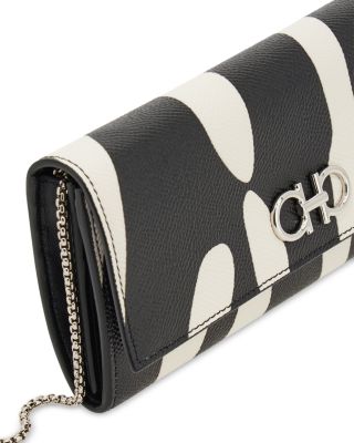 Gancini Leather Chain Wallet