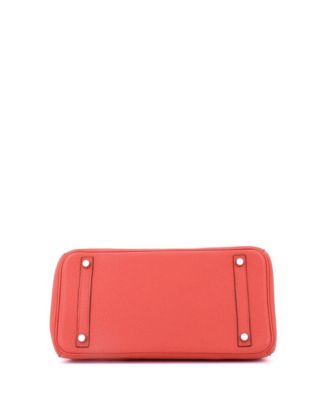 Birkin 30 Handbag Pink Clemence with Palladium Hardware