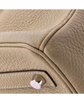 Birkin 30 Handbag Light Clemence with Palladium Hardware