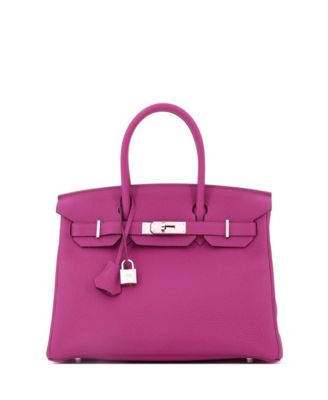 Birkin 30 Handbag Pink Togo with Palladium Hardware