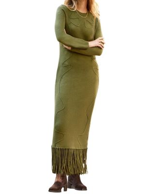 Applique Knit Maxi Dress