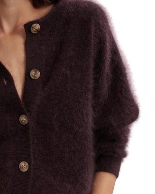 Mel Brushed Cashmere Cardigan Sweater 