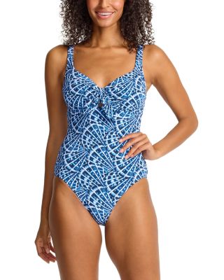 Island Cays Shell Cove Tie One Piece Swimsuit