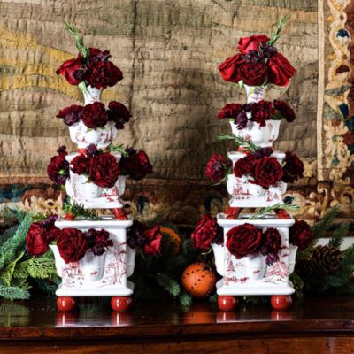 Country Estate Winter Frolic Tulipiere Tower