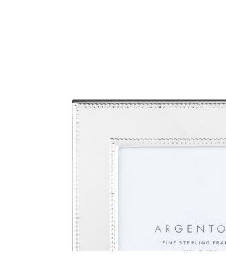 Amira Double-Bead Sterling Silver Frame, 4&amp;quot; x 6&amp;quot;