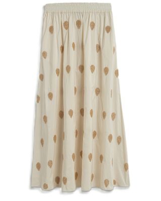  Beaded Embroidered Maxi Skirt