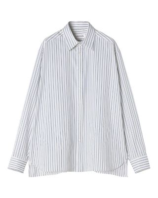 Oversized Striped Cotton Poplin Shirt