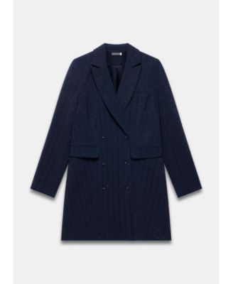 Women's Pinstripe Blazer Mini Dress