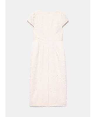 Women's Embellished Jacquard Midi Dress