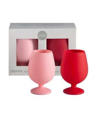 Stemm Silicone Unbreakable Wine Glasses - Set of 2