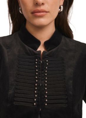 Women's Velvet Military Jacket