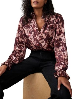 Women's Printed Satin Blouse