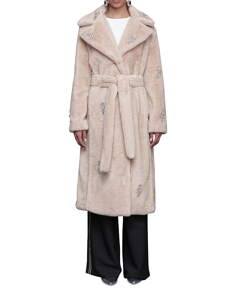 Avec Les Filles Belted Robe Maxi Coat In Neutral