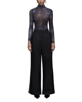 High Rise Contrast Stripe Pants