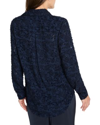 Any Occasion Clipped Jacquard Top