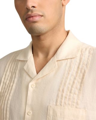 Linen Pintuck Camp Shirt