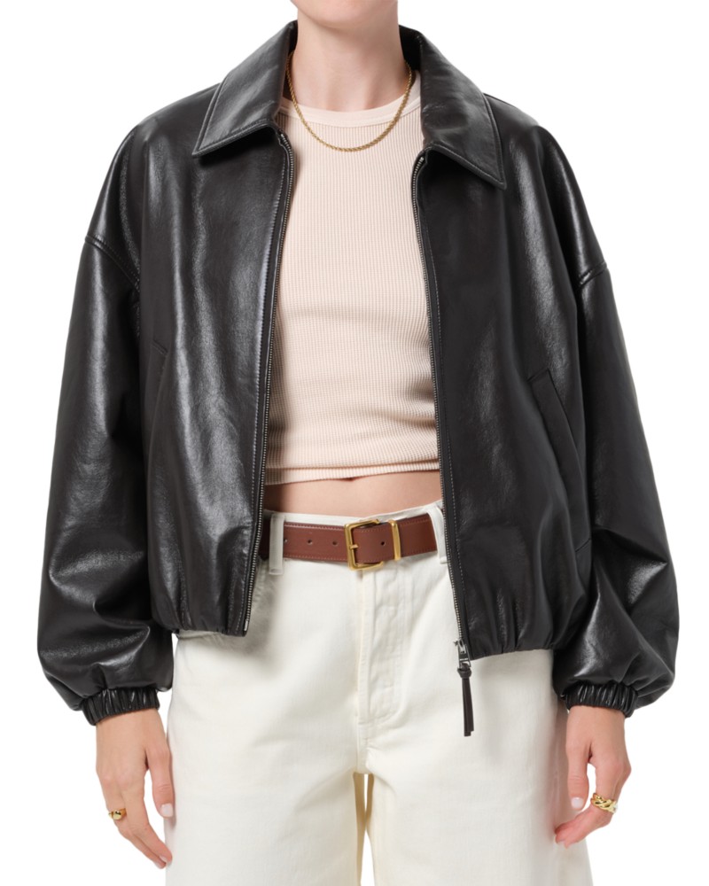 Citizens of Humanity Bubble Hem Bomber Jacket in Chocolate