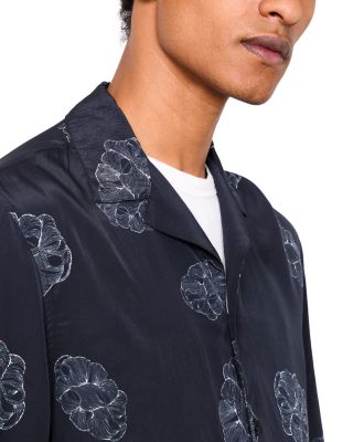 Eren Crepe Cloud Lines Short Sleeve Shirt