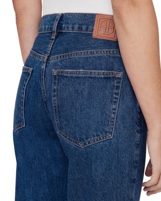 Kate Mid Rise Straight Jeans in Washed Blue