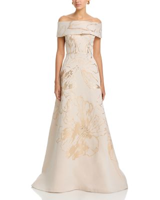 Jacquard Cuff Bodice Gown
