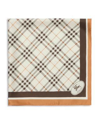 Check Knight Stamp Silk Scarf