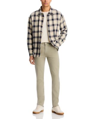 L'Homme Slim Brushed Twill Pants in Mintleaf