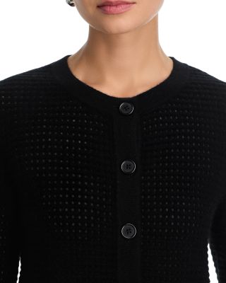 100% Cashmere Crewneck Cardigan Sweater - Exclusive