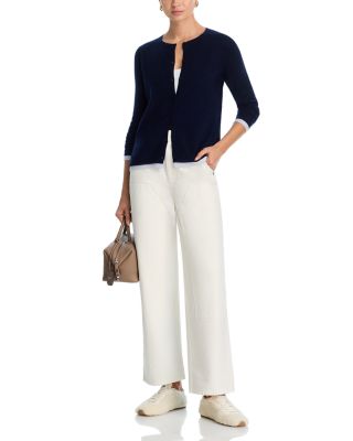 100% Cashmere Crewneck Cardigan Sweater - Exclusive