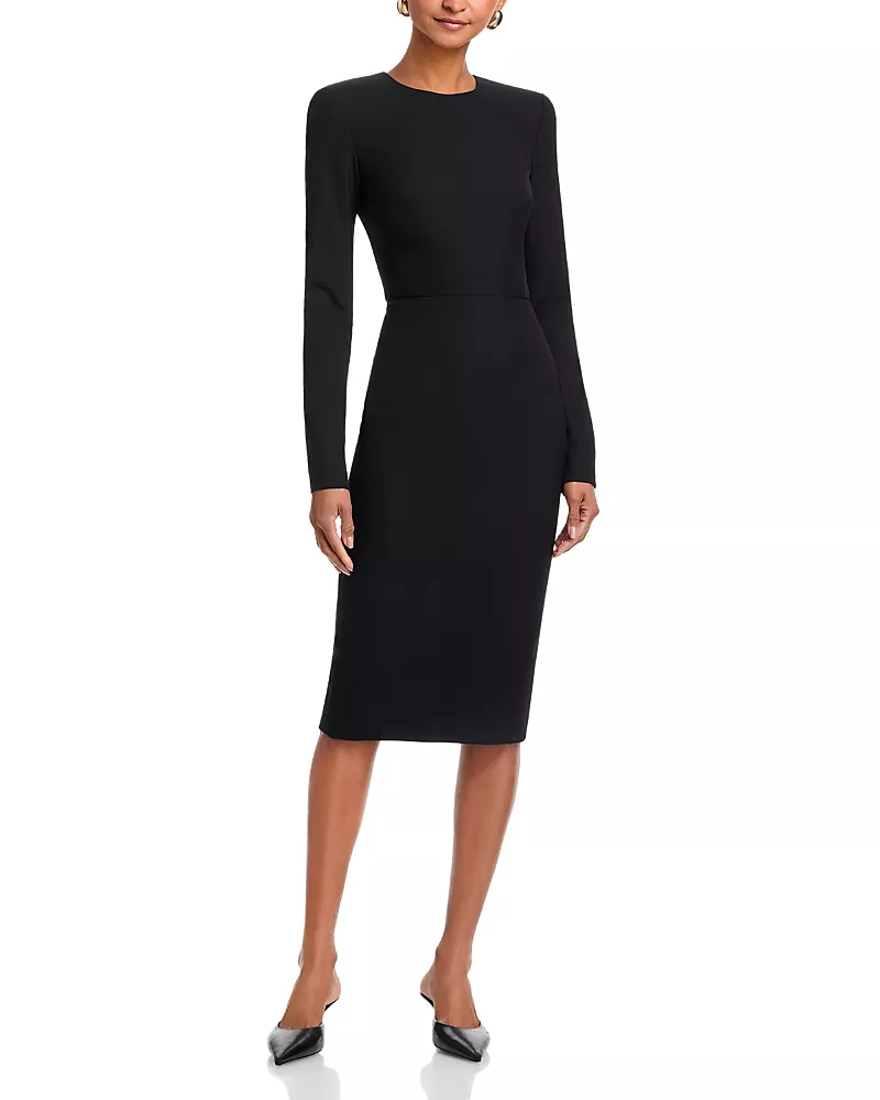 Victoria Beckham Long Sleeve Fitted T Shirt Dress