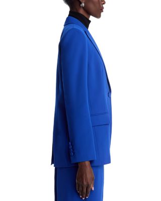 Peak Lapel Blazer & Gates Full Leg Pants