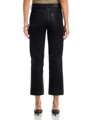 Quincy Mid Rise Ankle Jeans in Black Fog Luxe Coating
