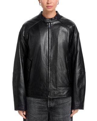 Domenico Leather Bomber Jacket