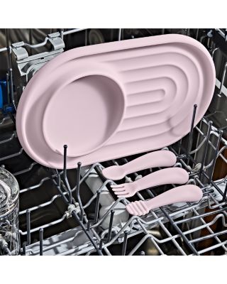 Tot Textured Plate & Spoons Set