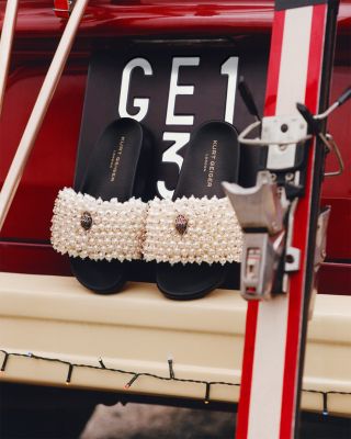 Women's Meena Eagle Beaded Slides