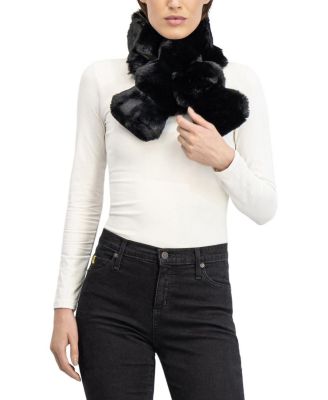 Faux Fur Chinchilla Pull-Through Scarf
