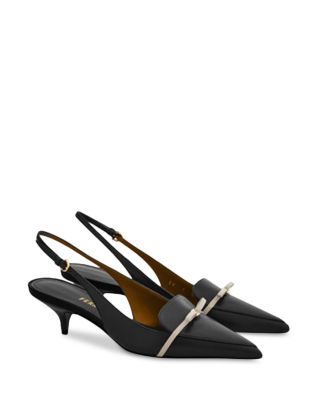 Women's Micro Bow Slingback Pumps