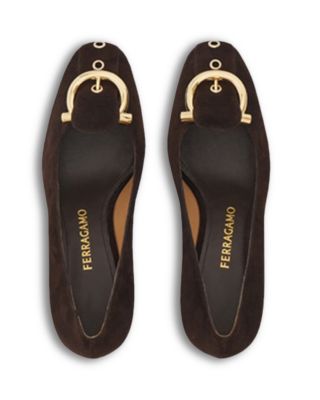 Women's Leather 70 Buckle Pumps