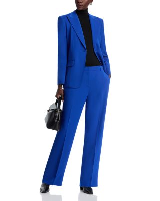 Peak Lapel Blazer & Gates Full Leg Pants