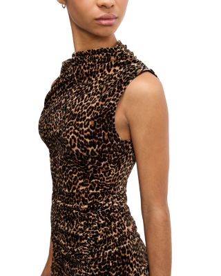 High Neck Velvet Maxi Dress